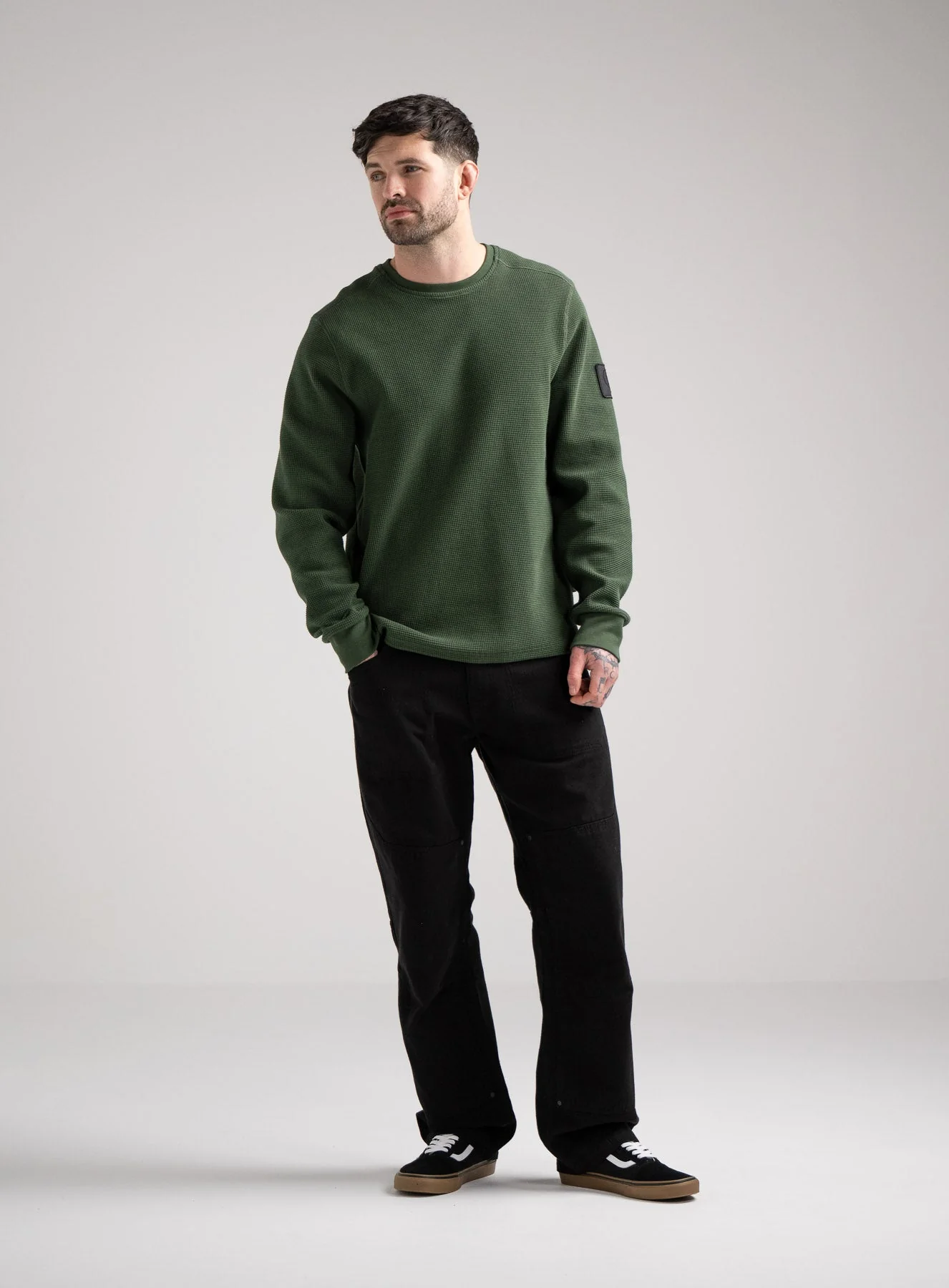 DISSIDENT WAFFLE LONG SLEEVE T-SHIRT - Image 4