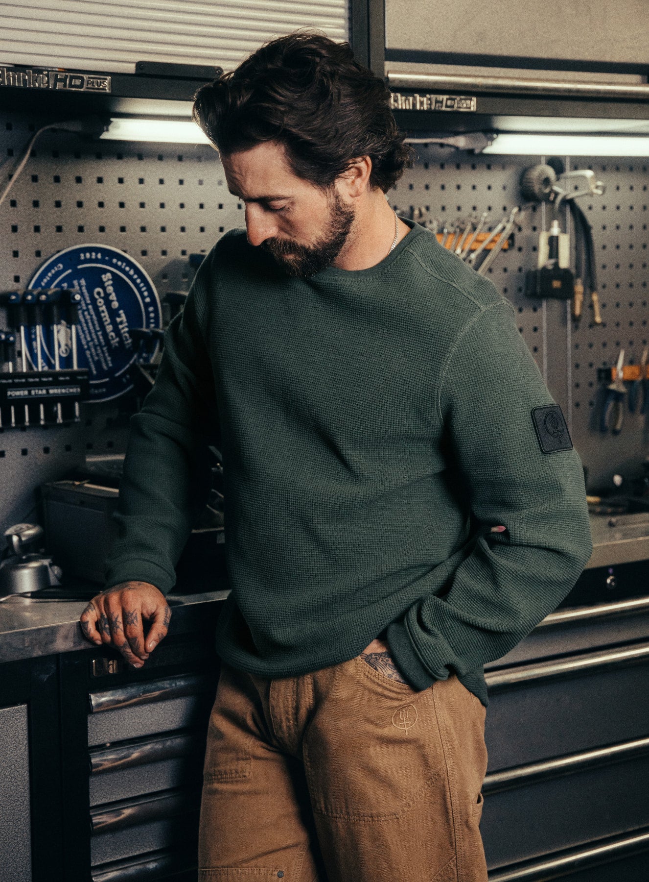 DISSIDENT WAFFLE LONG SLEEVE T-SHIRT - Image 5