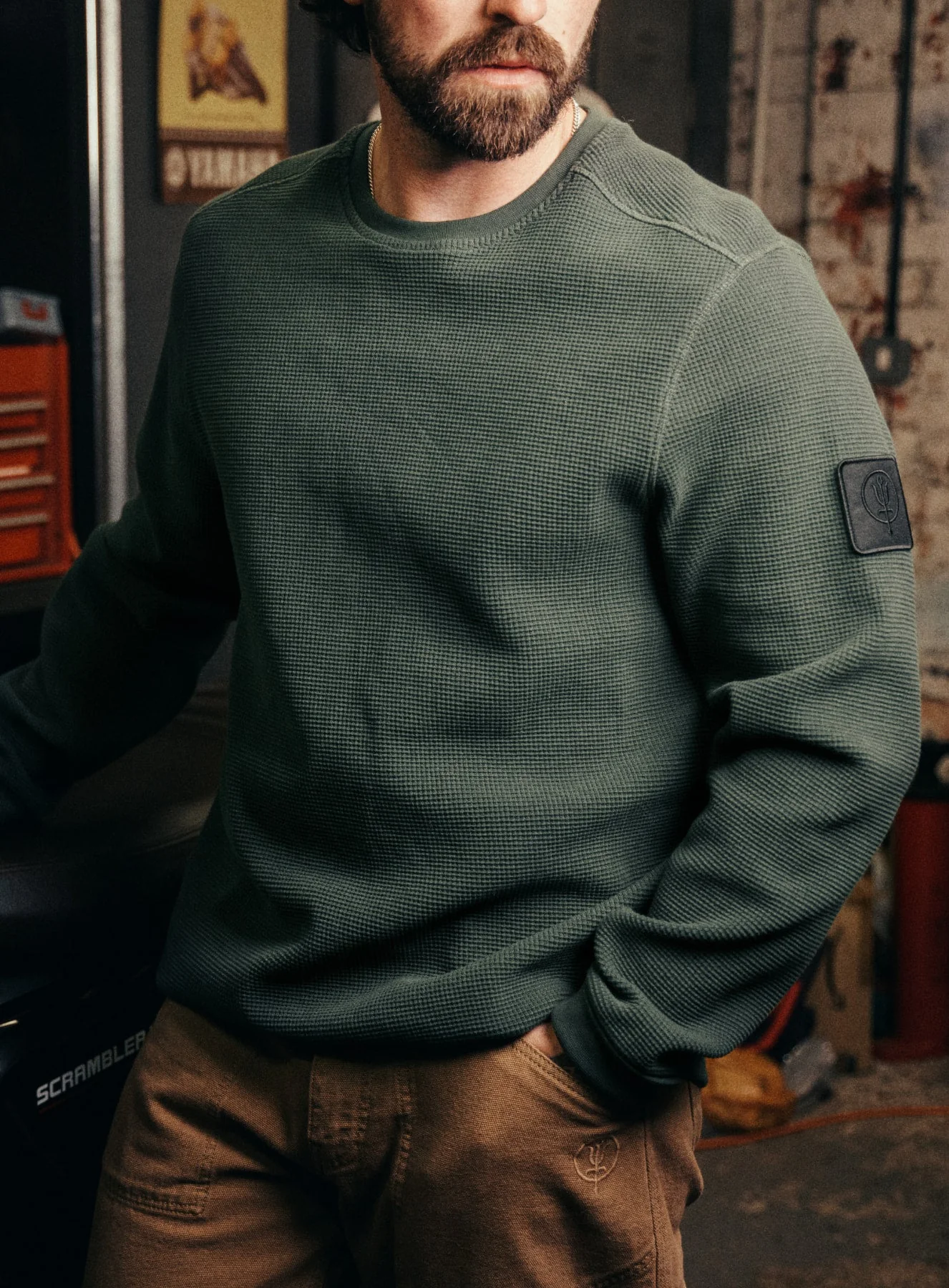 DISSIDENT WAFFLE LONG SLEEVE T-SHIRT - Image 6