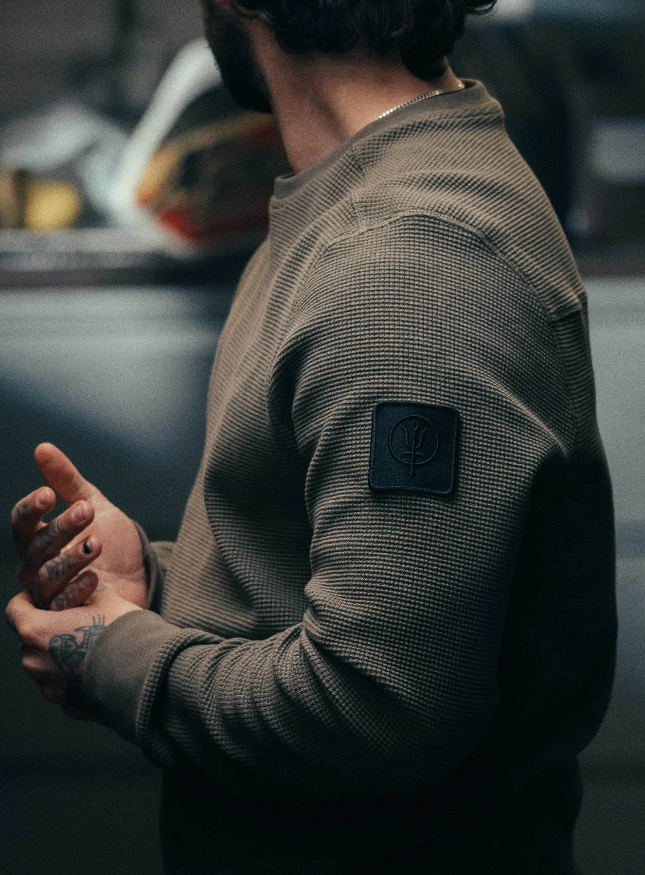 DISSIDENT WAFFLE LONG SLEEVE T-SHIRT - Image 7