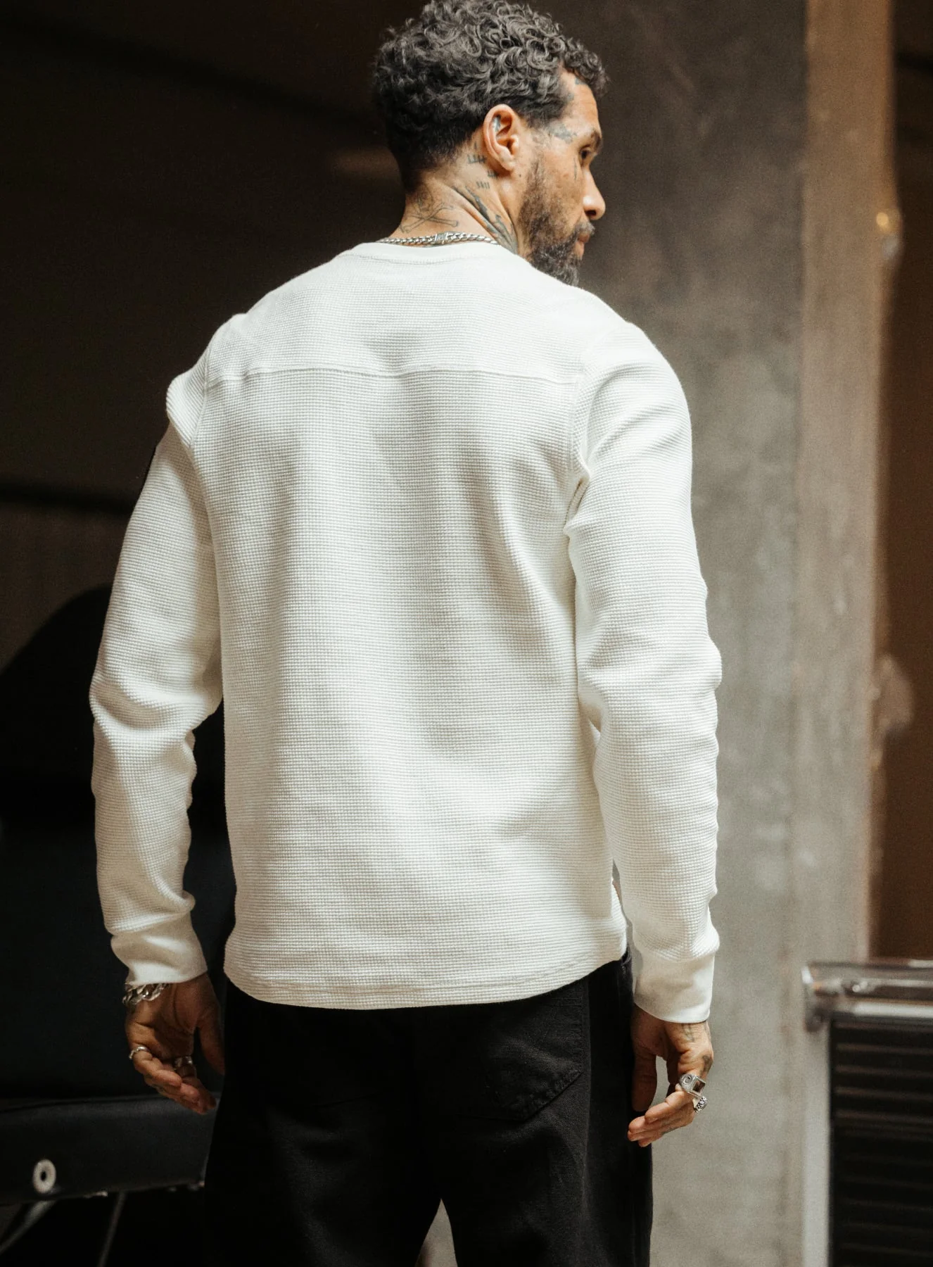 DISSIDENT WAFFLE LONG SLEEVE T-SHIRT - Image 5